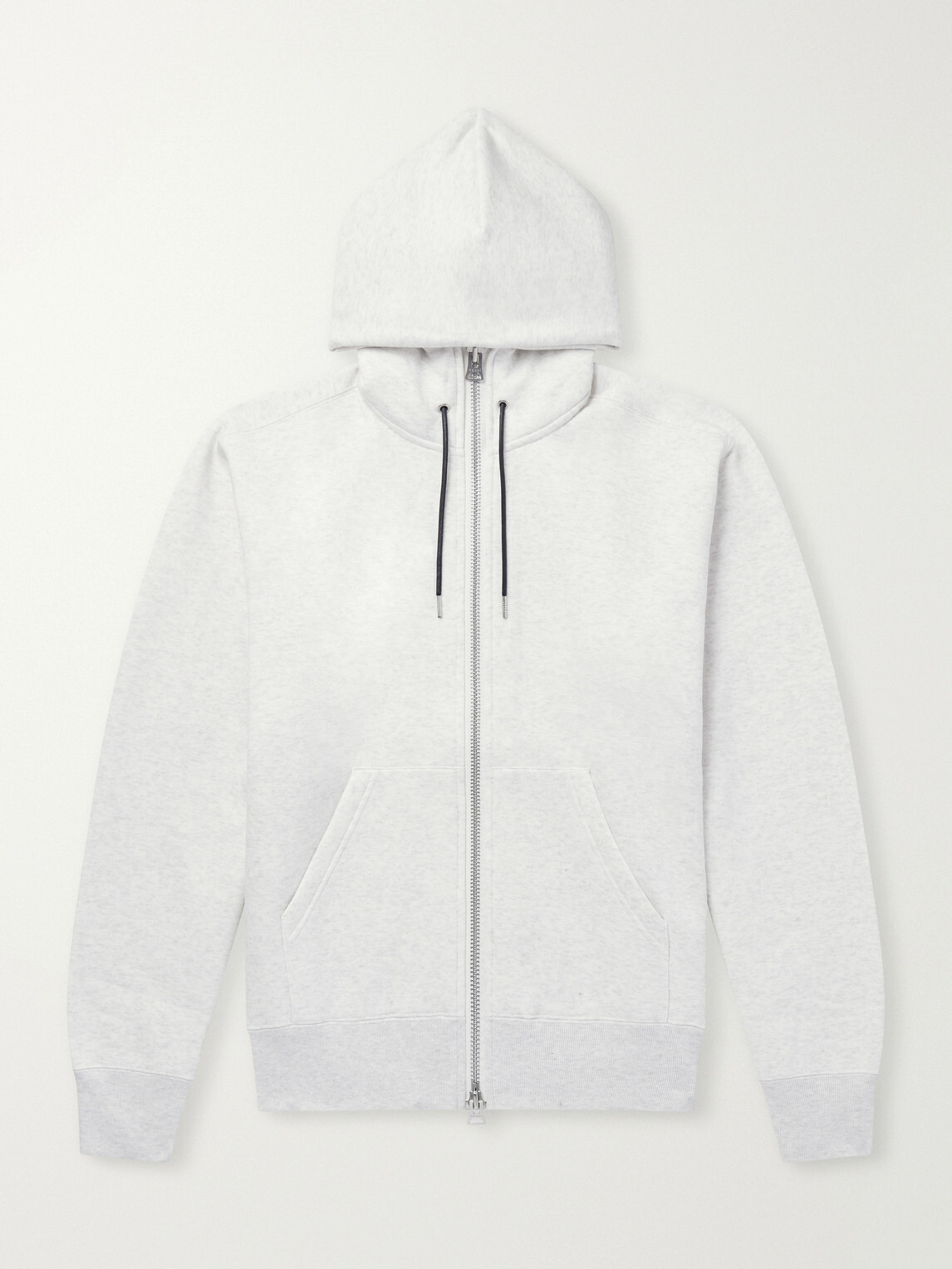 Sacai - Cotton-Jersey Zip-Up Hoodie - Gray