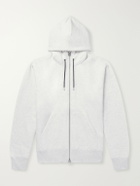 Sacai - Cotton-Jersey Zip-Up Hoodie - Gray