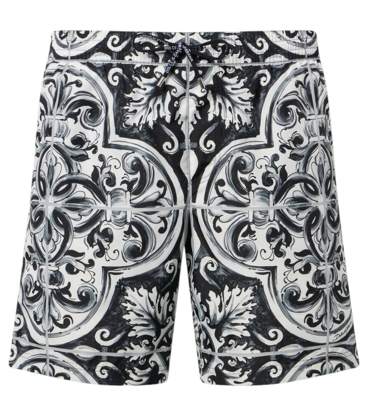 Photo: Dolce&Gabbana Majolica swim trunks