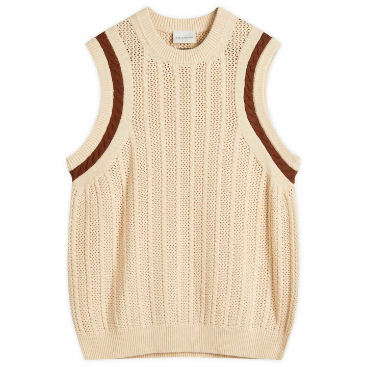 Photo: Drôle de Monsieur Men's Mesh Tank Top in Cream