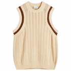 Drôle de Monsieur Men's Mesh Tank Top in Cream