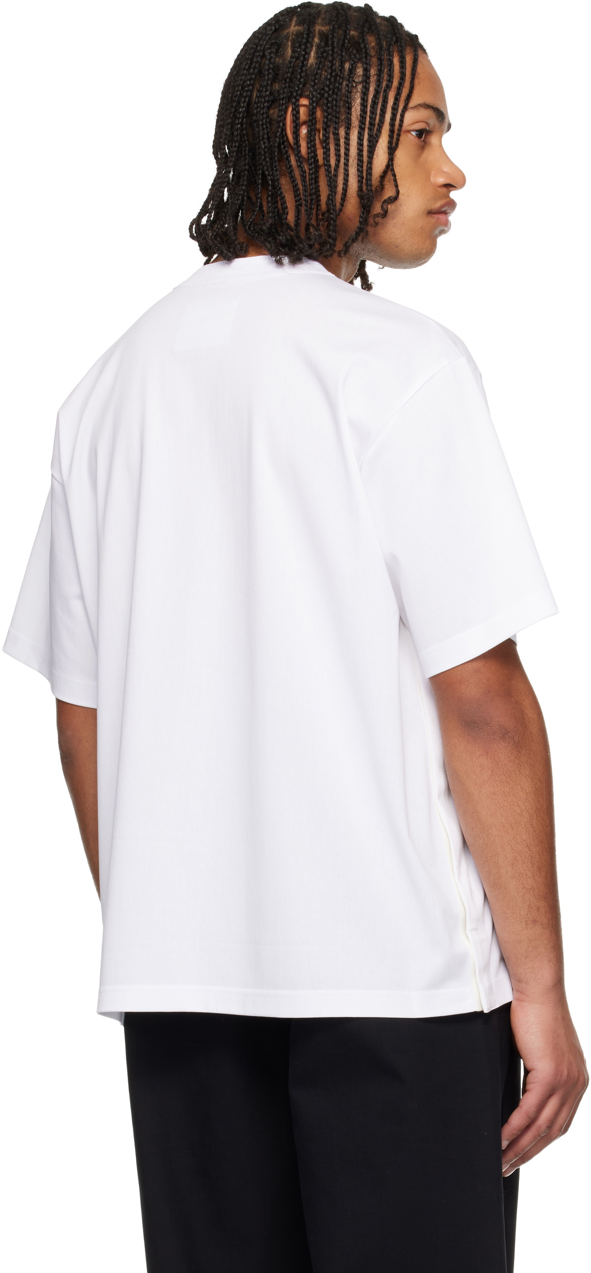 sacai White Cotton Jersey T-shirt Sacai