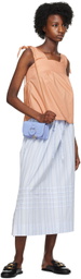 See by Chloé Blue Striped Midi Skirt