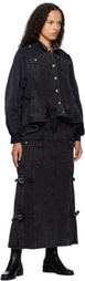 3.1 Phillip Lim Black Hybrid Flight Denim Jacket