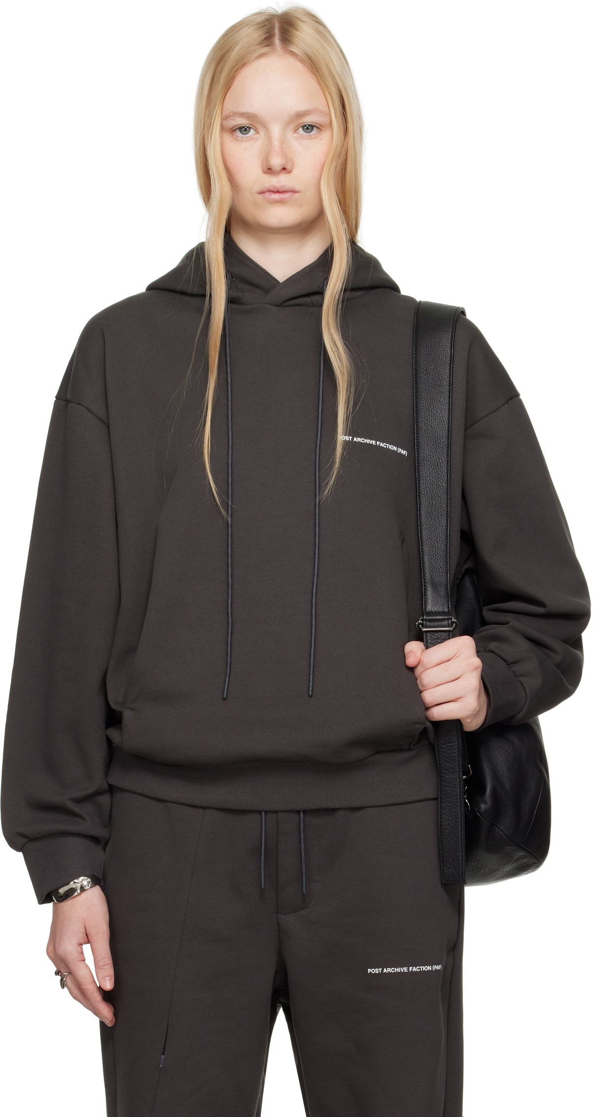 POST ARCHIVE FACTION (PAF) Gray 8.0 Right Hoodie Post