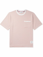 Thom Browne - Oversized Striped Cotton-Jersey T-Shirt - Pink