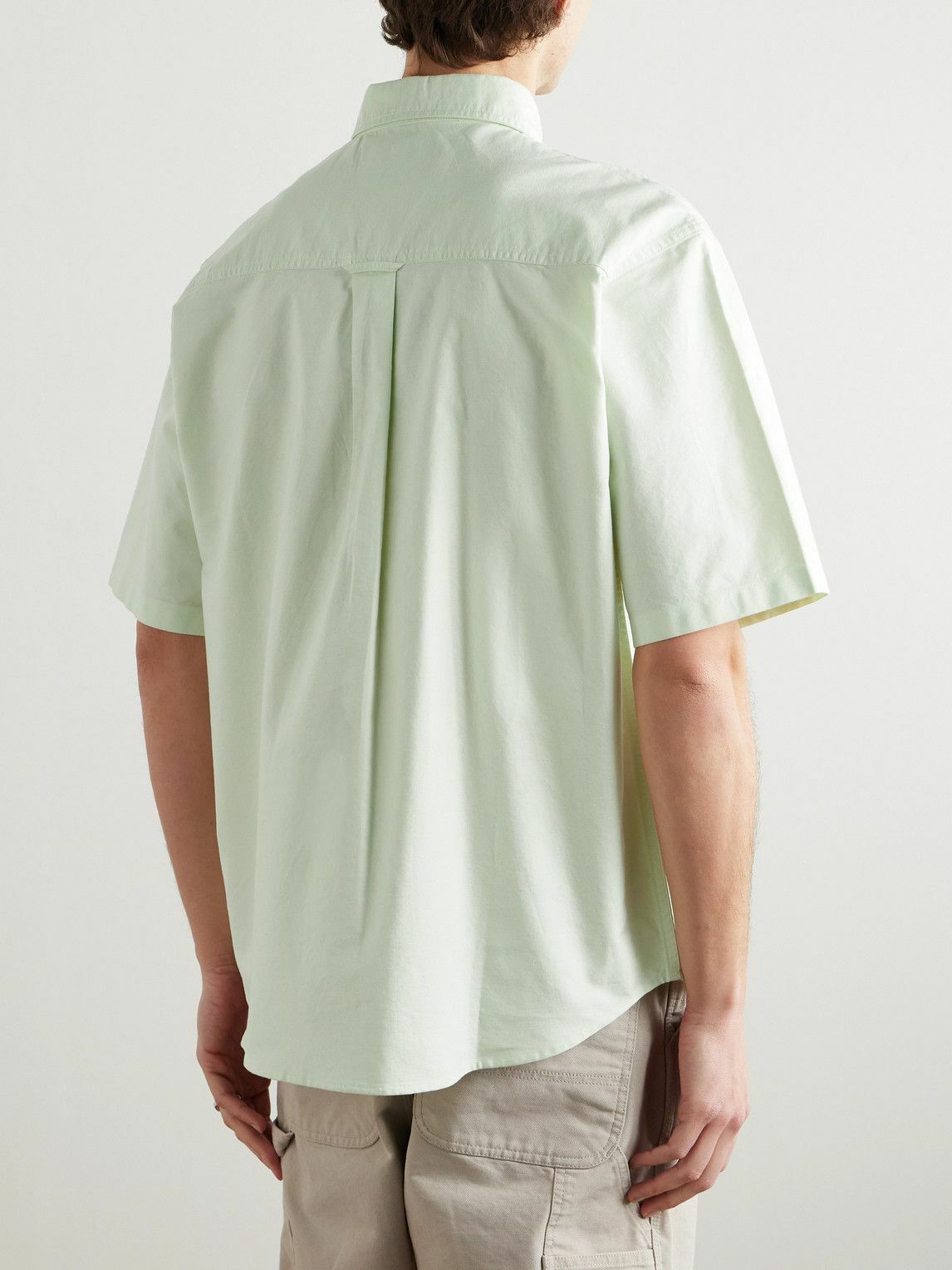 Carhartt WIP - Braxton Button-Down Collar Logo-Embroidered Cotton Oxford Shirt - Green