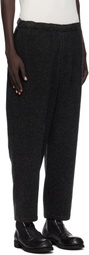 Y's For Men Gray Herringbone Elastic Trousers