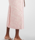 Simone Rocha Floral quilted pencil skirt
