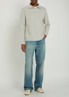 Paige Orion 1/4 zip Cotton-blend Sweatshirt Ecru