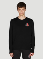 Logo Patch Sweater in Black