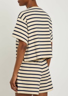 Moncler Striped Cotton T-shirt Beige