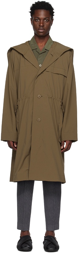 Photo: Homme Plissé Issey Miyake Brown Acclimation Coat