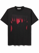 Our Legacy - Red Taste of Hands Printed Appliquéd Cotton-Jersey T-Shirt - Black