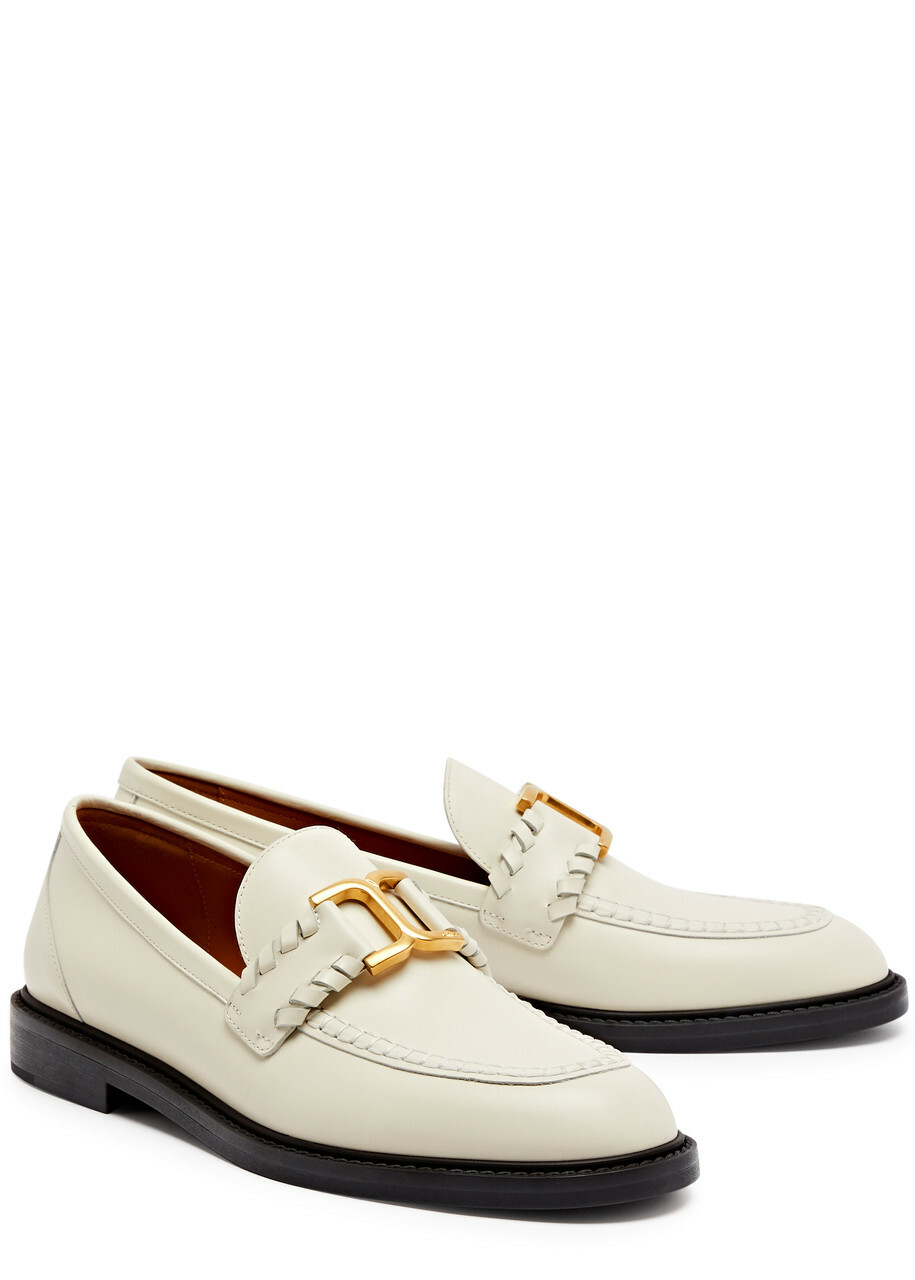 Chloe Marcie Leather Loafers White