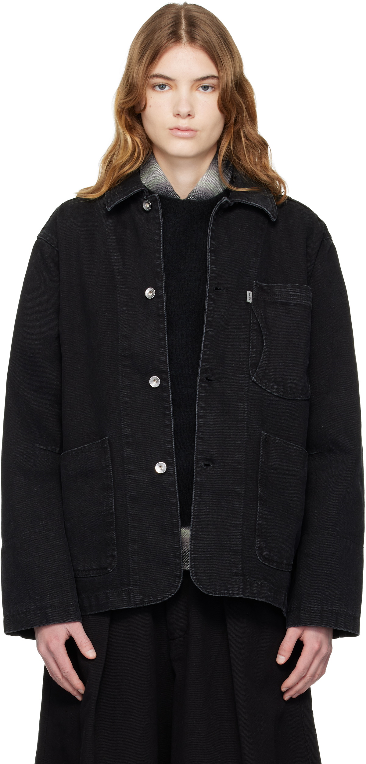 YMC Black Construction Denim Chore Jacket
