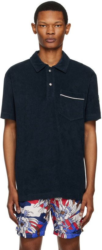 Photo: Moncler Navy Patch Pocket Polo