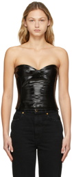 Khaite Black Prim Bustier Tank Top