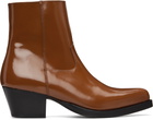 Ernest W. Baker Tan Western Boots