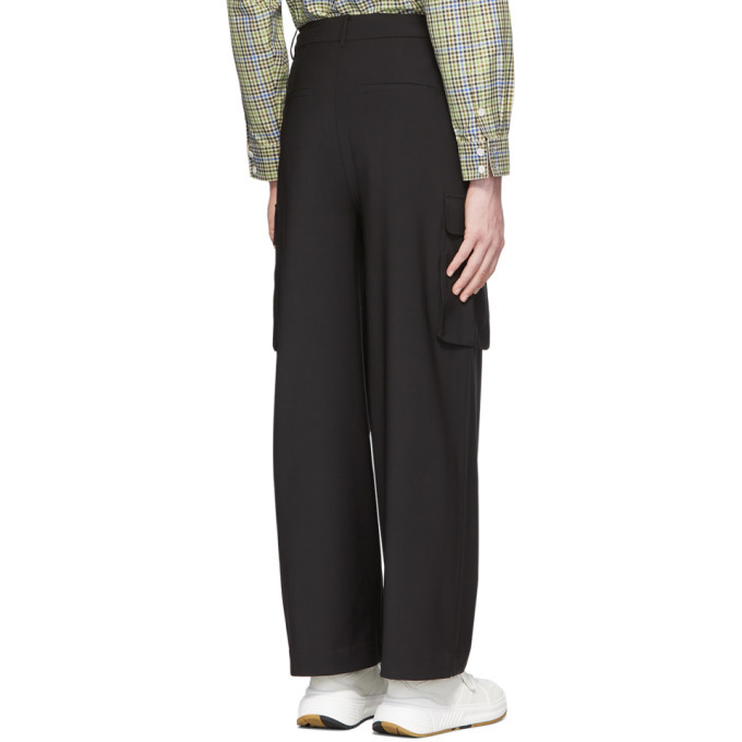 Tibi SSENSE Exclusive Black Pleated Cargo Pants
