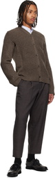 Comme des Garçons Homme Deux Brown Wool Cardigan
