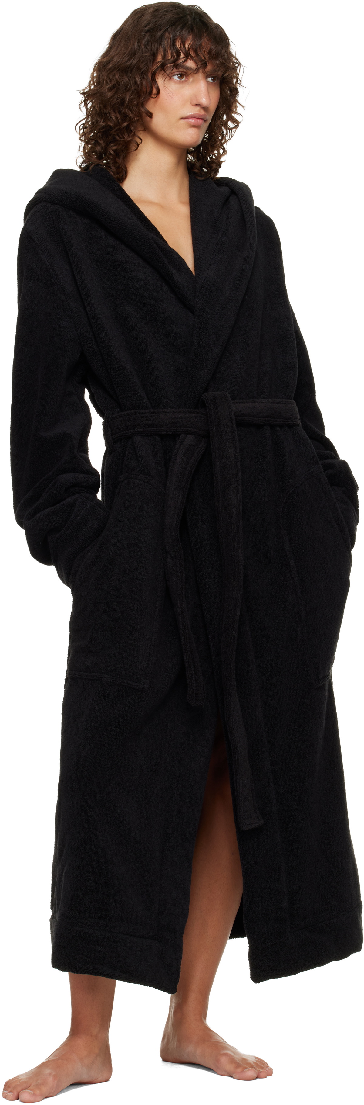 Rick Owens Black Temple Pentagram Bathrobe