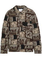 Les Deux Kaleb Patchwork-jacquard Woven Overshirt Black