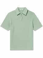 Mr P. - Waffle-Knit Cotton Polo Shirt - Green