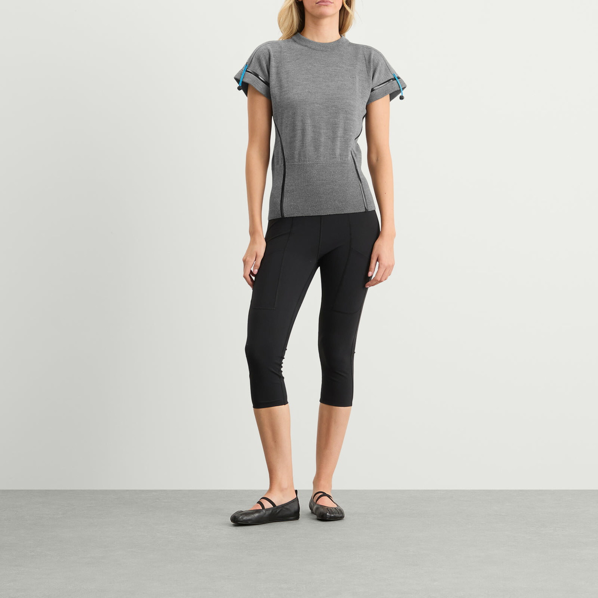 Coperni Women's Tech Merino Polo in Grey