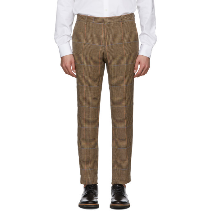 Dries van store noten plaid pants