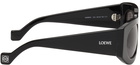 Loewe Black Oval Flat Top Sunglasses