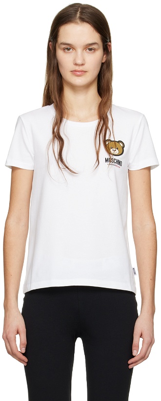 Photo: Moschino White Appliqué T-Shirt