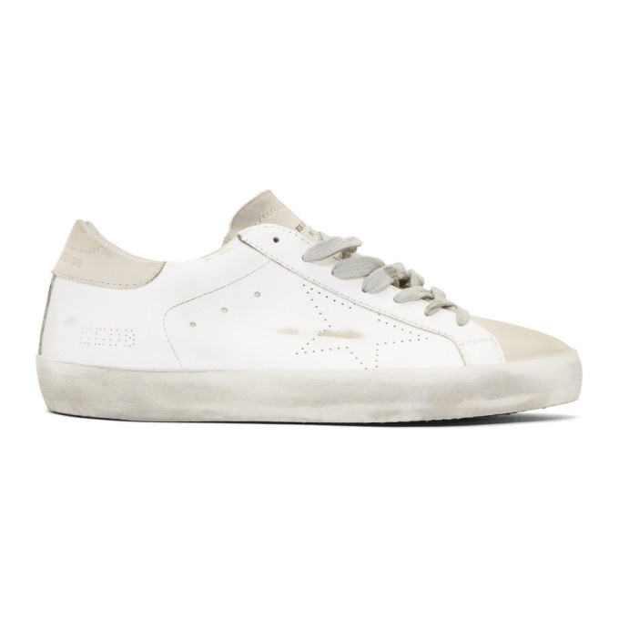 Photo: Golden Goose White and Grey Skate Superstar Sneakers
