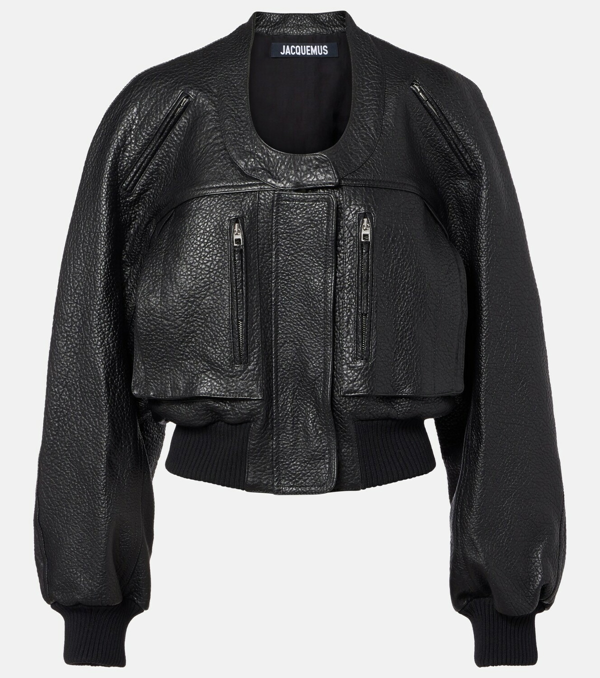 Jacquemus Cropped leather jacket