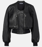 Jacquemus Cropped leather jacket