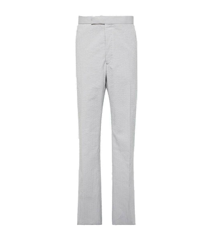 Photo: Thom Browne Striped low-rise cotton chinos