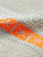 Aloye - Panelled Stretch-Knit and Cotton-Jersey Sweatshirt - Gray