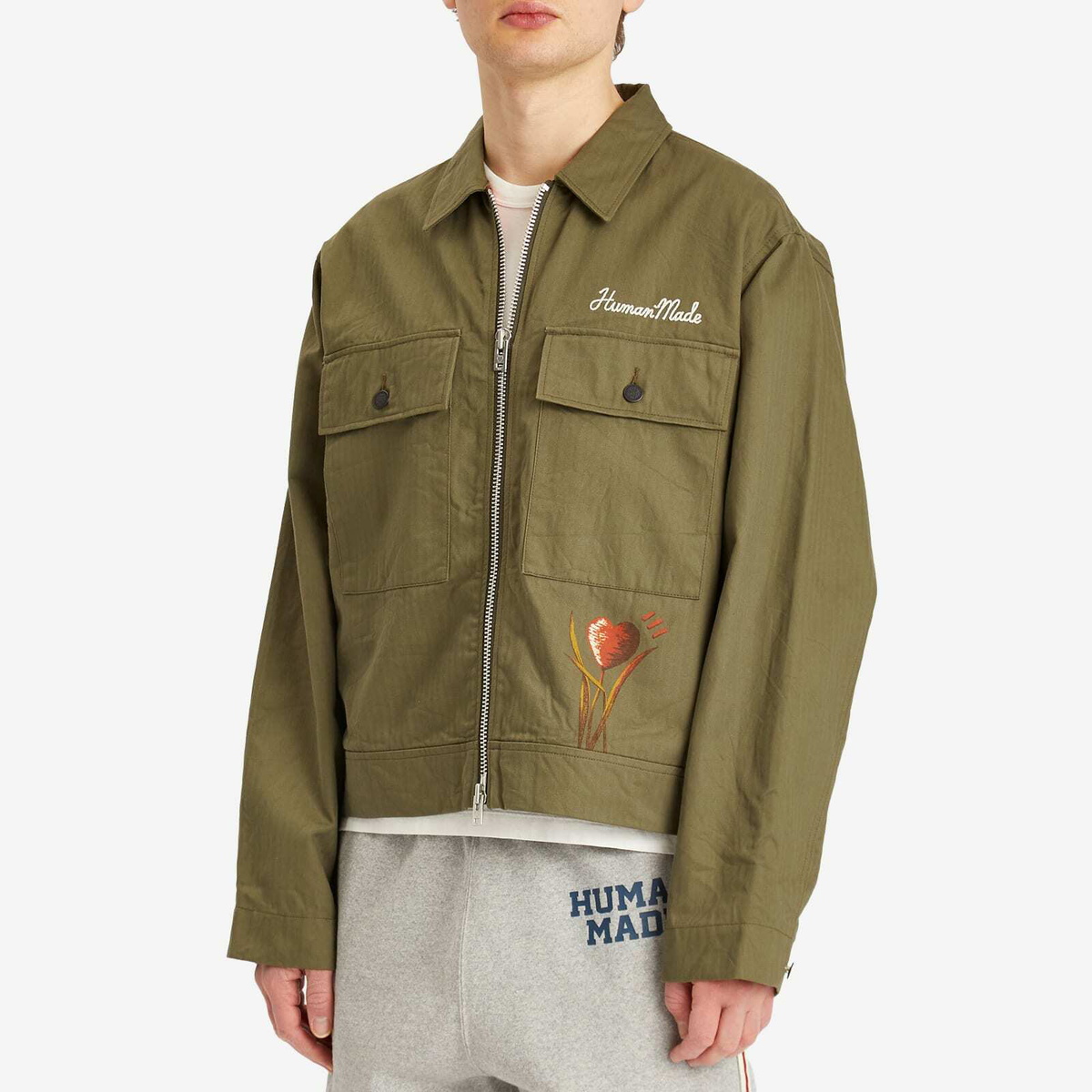 Human Made Men's Military Jacket in Olive Human Made