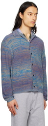 Paul Smith Blue Spread Collar Cardigan