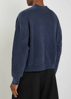 Willy Chavarria Community Printed Cotton Sweatshirt Navy