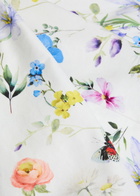 Alice + Olivia Polly Floral Linen-blend Midi Dress Multicoloured