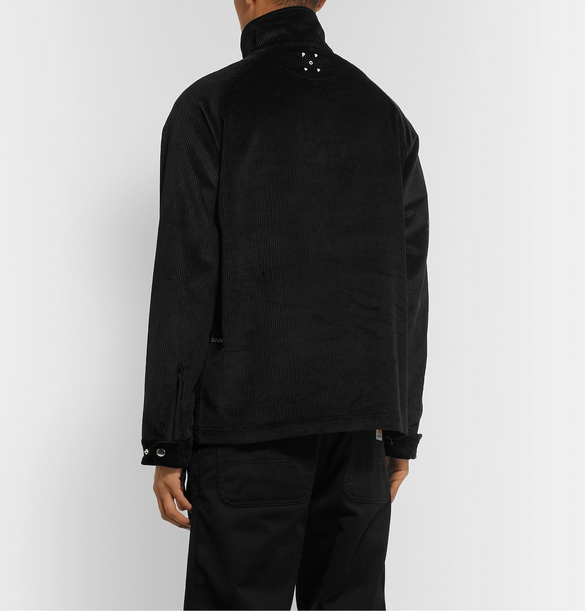 Pop Trading Company - Cotton-Corduroy Half-Zip Jacket - Black Pop