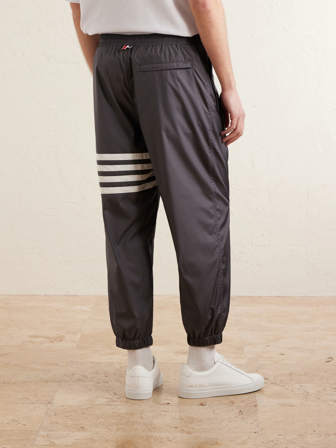 Thom Browne - Tapered Striped Ripstop Sweatpants - Gray