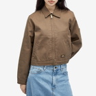 Dickies Women's Lined Eisenhower Cropped Jacket in Mushroom
