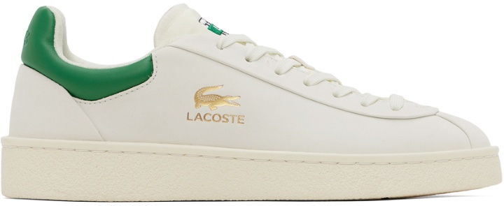 Photo: Lacoste White & Green Baseshot Premium Sneakers