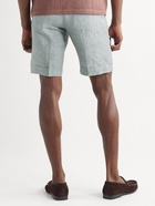 Brioni - Tropical Slim-Fit Slub Linen Shorts - Gray