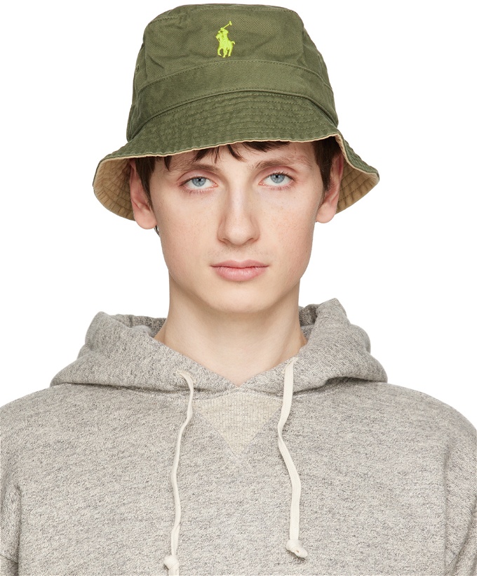 Photo: Polo Ralph Lauren Green Embroidered Bucket Hat