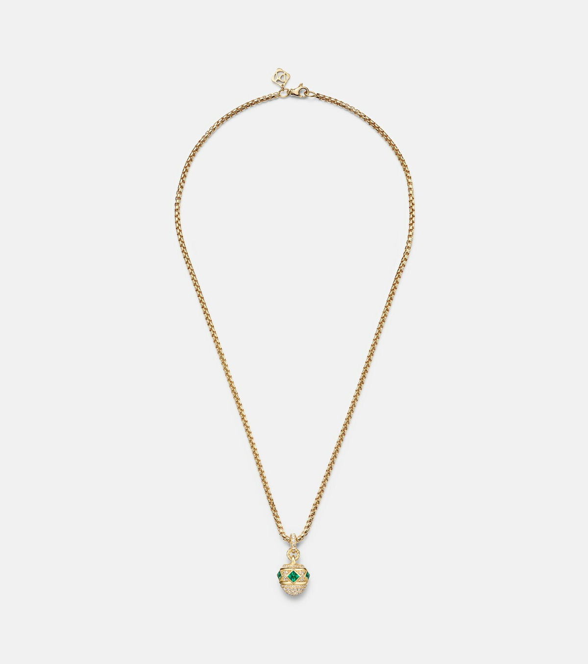 David Yurman Renaissance® 18kt gold necklace with emeralds and diamonds