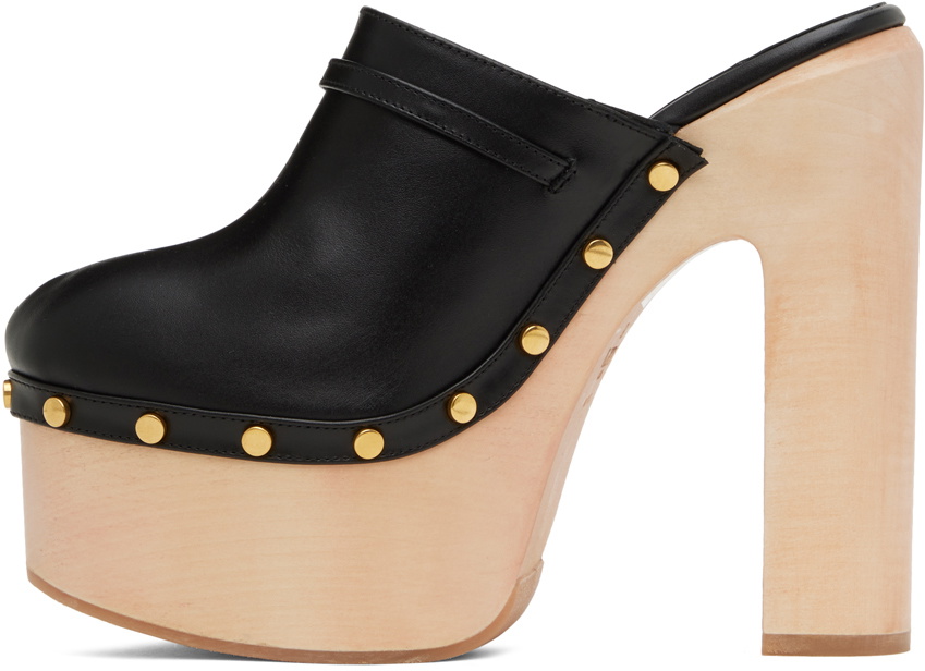 Valentino Garavani Black Tan-Go Clogs
