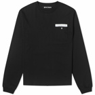 Palm Angels Men's Sartorial Tape Long Sleeve T-Shirt in Black